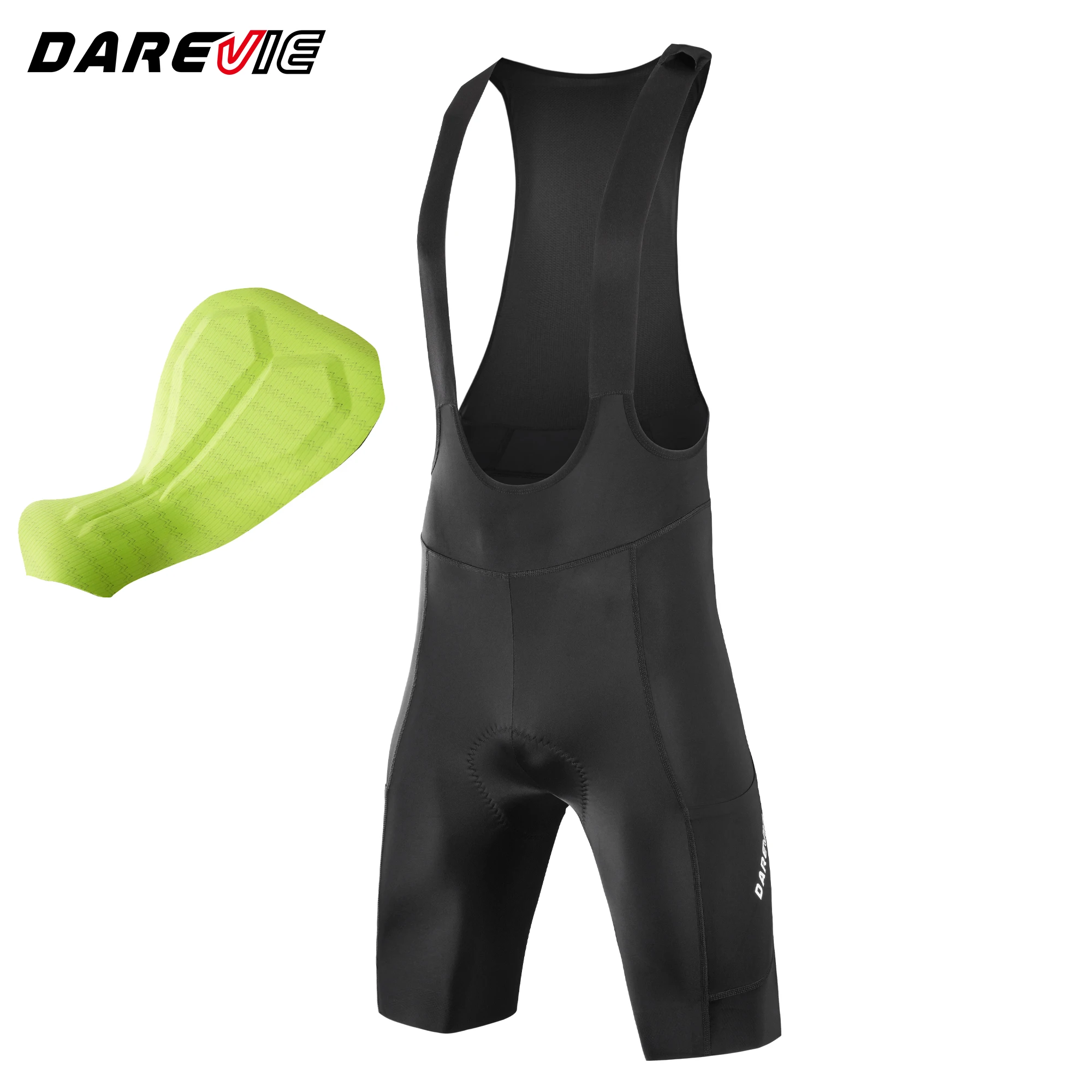 

DAREVIE Men Cycling Shorts Anti Slip Sponge Pad Quick Drying Bretelelle Men's Cycling Soft 4 Way Strech Men's Cycling Clothing