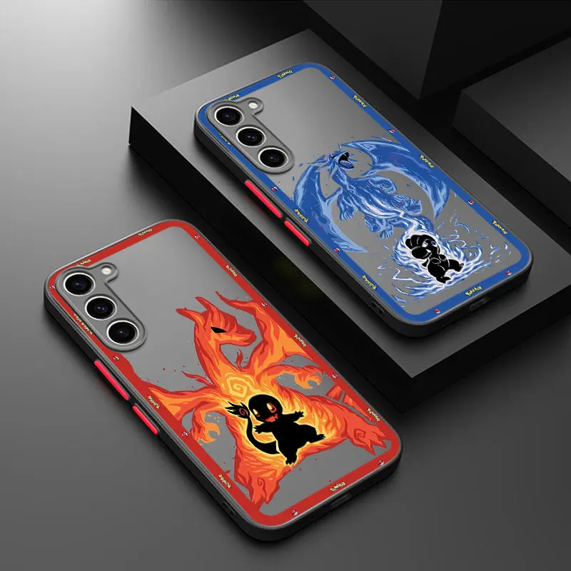 Digimon Monster Adventure Frosted Translucent Phone Case For Samsung Galaxy S23 S21 S20 FE S24 S22 Ultra S10 Lite S9 S8 Plus