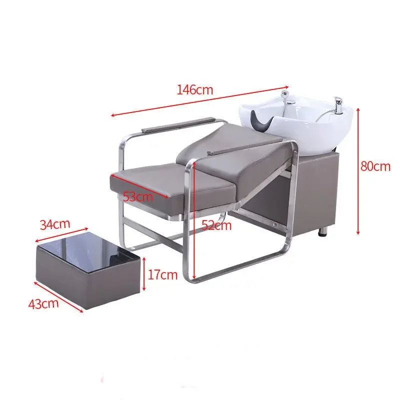 2026 Modern Plastic Backwash Shampoo Chair with Massage Function for Spa & Beauty Salons