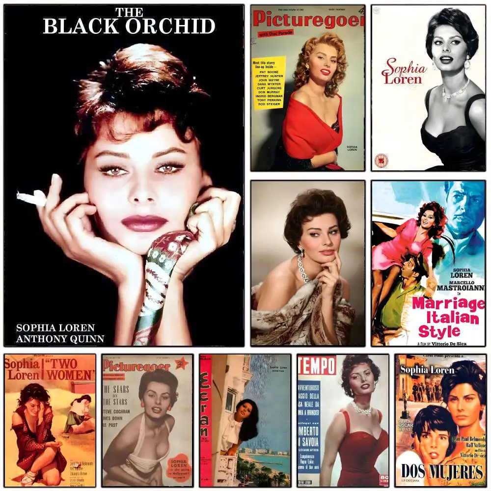 legendary actress S-Sophia Loren Poster Modern Home Decoration Interior Design & Contemporary Wall Art Collection