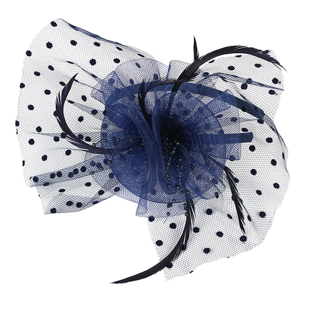 

1pcs Retro Lace Fascinator Hat Elegant Wedding Party Headwear Veil Bridal Hair Band Gauze Charm FashionVintage Hats Headdress