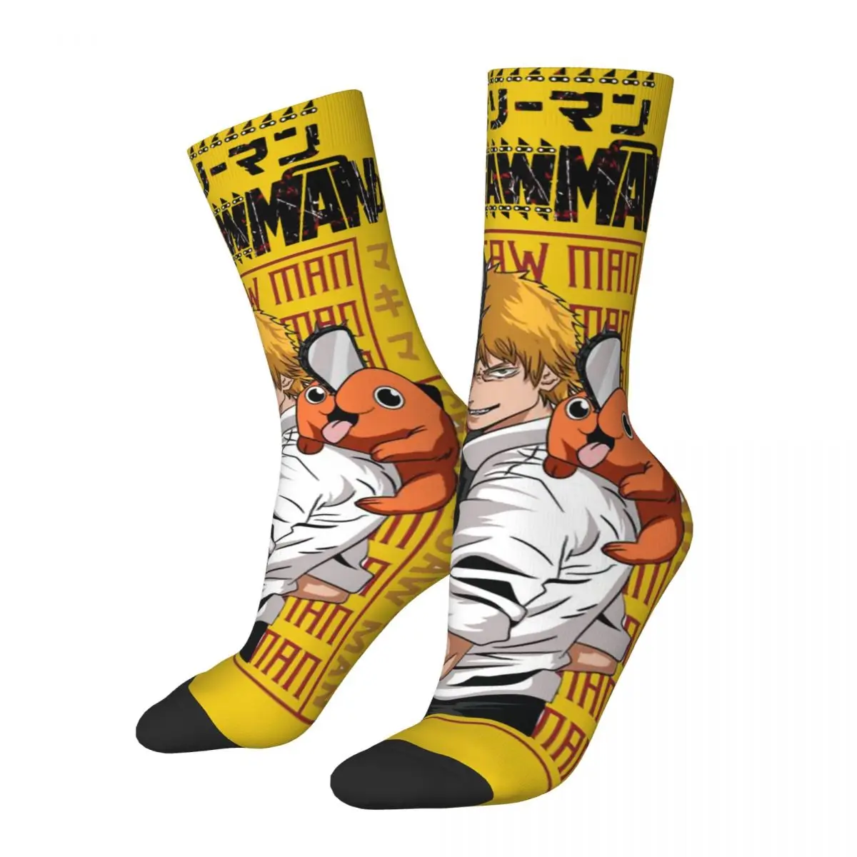 Anime Chainsaw Man Acid cosy Unisex Socks,Cycling Happy 3D printing Socks,Street Style Crazy Sock