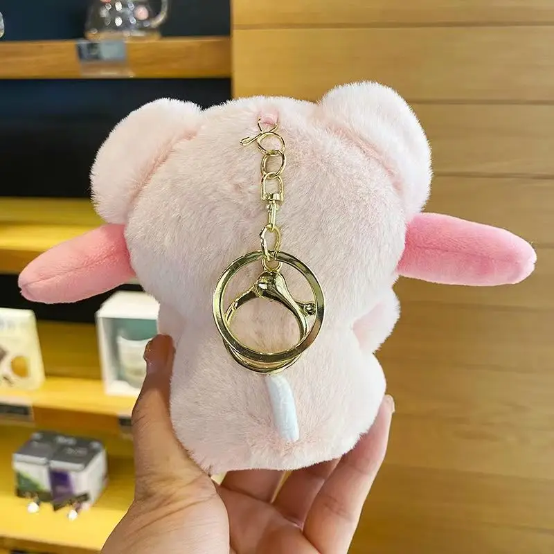Kawaii سانريو كورومي مرحبا كيتي بلدي ميلودي سينامورول ألعاب من نسيج مخملي عروسة كارتون حقيبة سلسلة مفاتيح ديكور قلادة لعبة فتاة الاطفال هدية عيد الميلاد