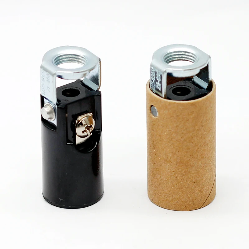 

E12 Vintage Edison Socket with Insulated Paper Tube E12 Bakelite Socket Candlestick Light for