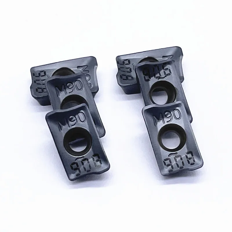 Imagem -03 - Fresa Torneamento Ferramenta Inserções de Carboneto para Cnc Apkt 1003 Rosto Moinho Apkt1003pder Torno Moagem Hm90 Apkt1003 Ic908