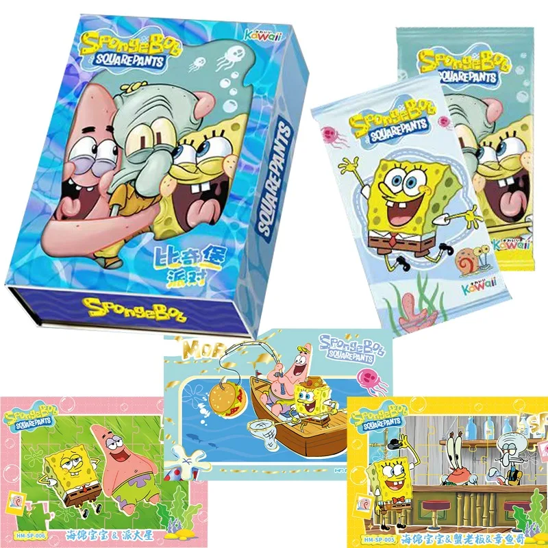 Genuine SpongeBob SquarePants Cards Bitchburg Party Theme Anime Characters Squidward Tentacles Krabs Patrick Cards Children Gift