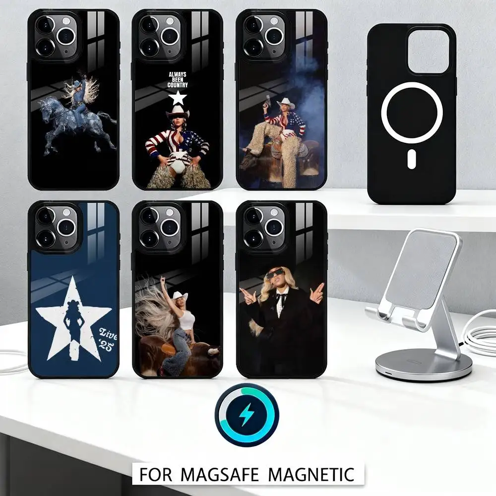 

B-Beyonce-R-Renaissance Phone Case For iPhone 16,15,14,13,12,Pro,Max For Magsafe Magnetic Wireless Charging