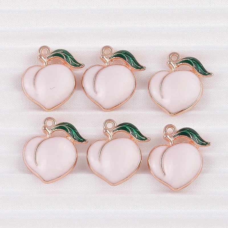 10 teile/los Mix Nette Emaille Obst Apfel Kirsche Ananas Traube Charms für Schmuck Machen Frauen Ohrringe Anhänger Halsketten Geschenke – Detail 21