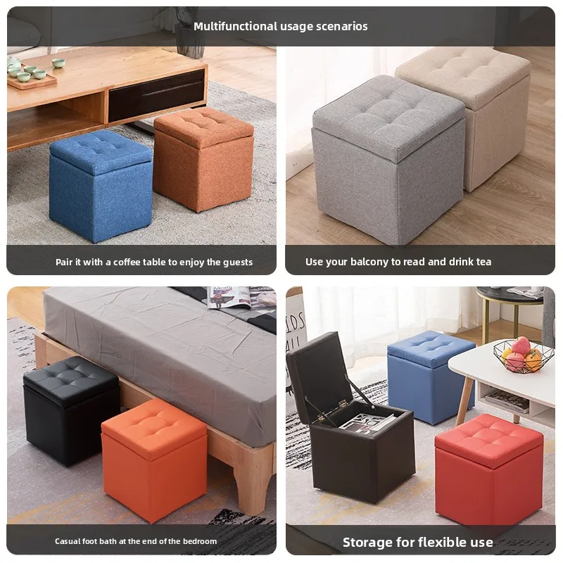 Home Entryway Shoe Bench Doorway Storage Stool Simple Sofa Ottoman Wardrobe Fabric Bench Entryway
