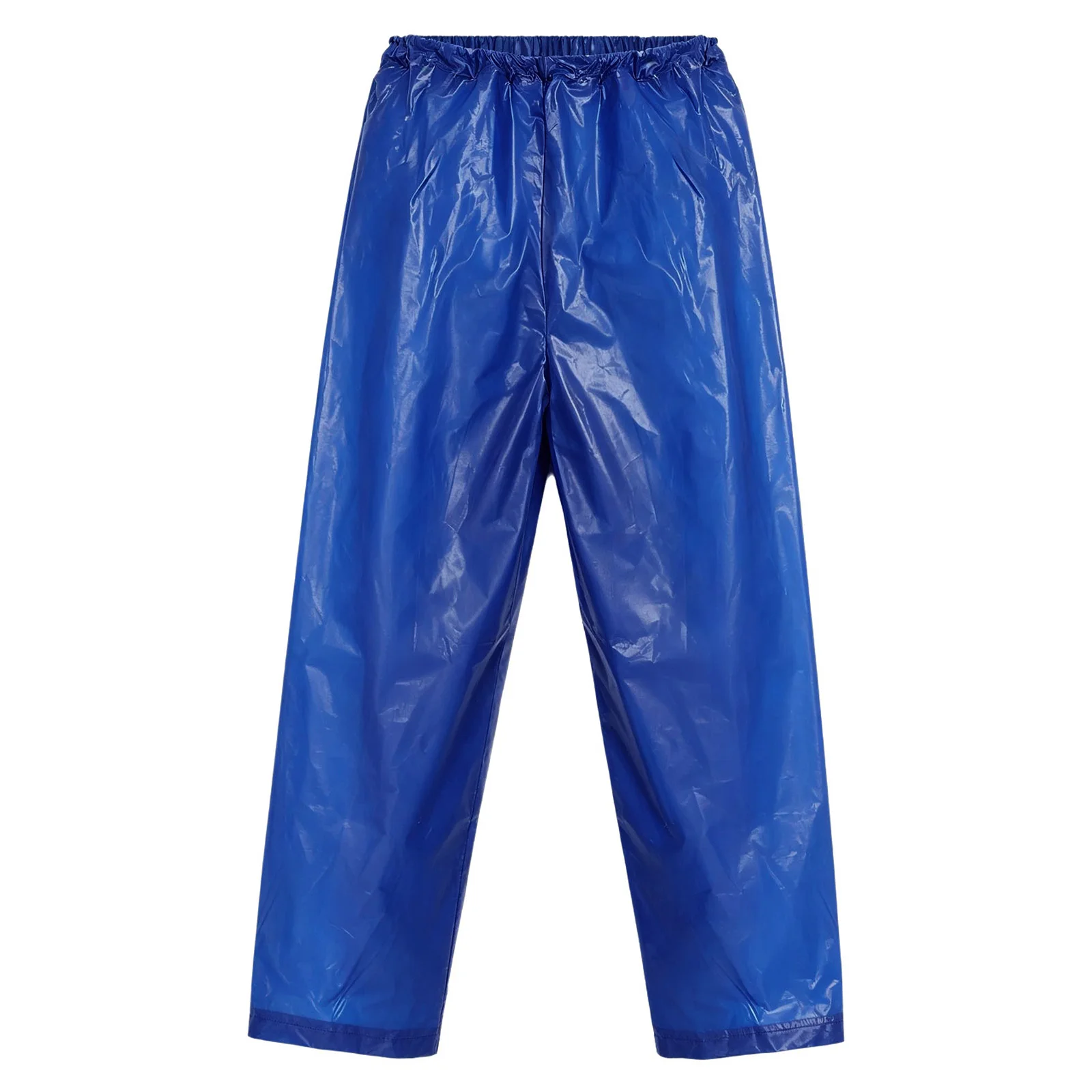 Adults Mens Pants Waterproof Rain Pants Elastic Waistband Wide Leg Rainwear Trousers for Outdoor Hiking Camping Fishing Work