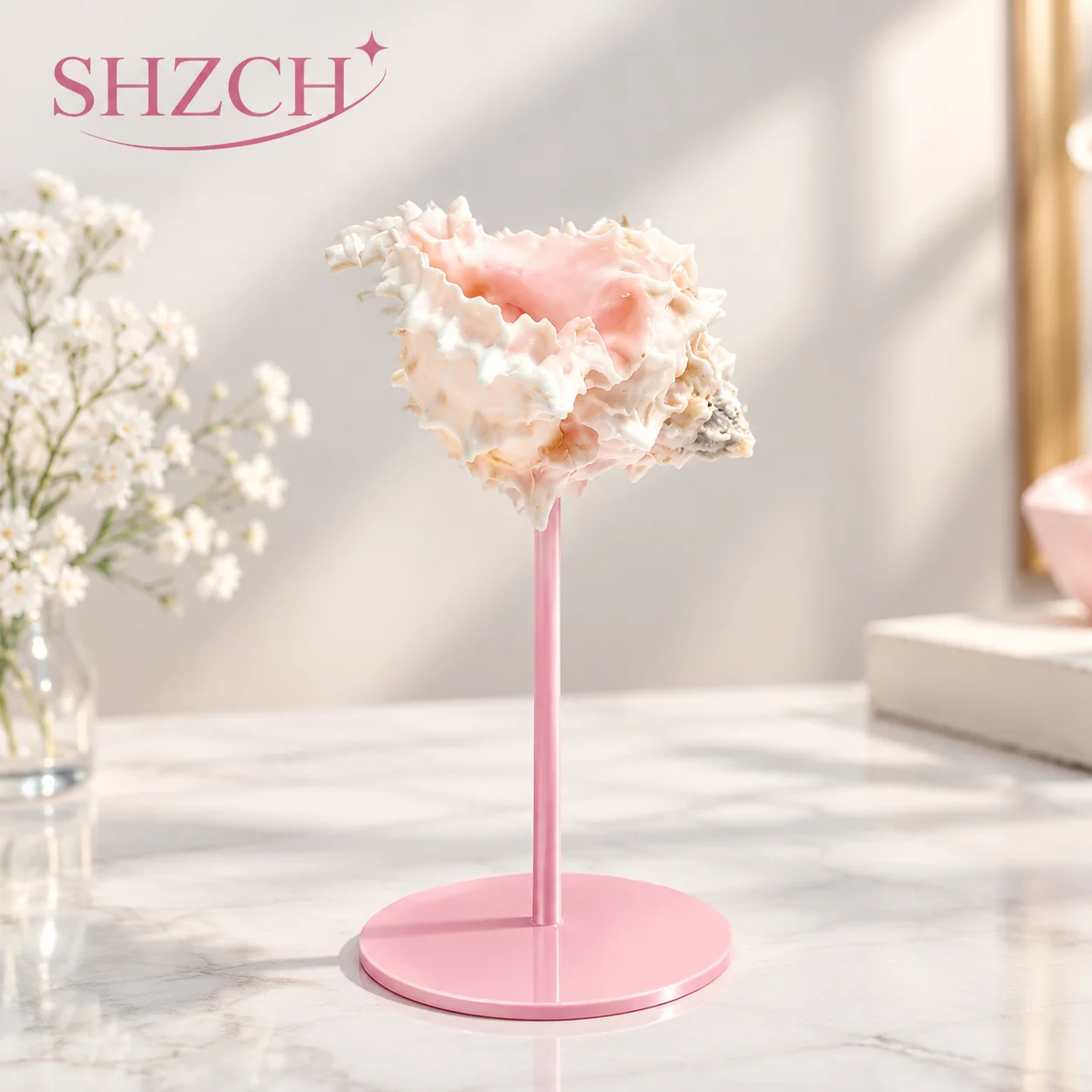 Handmade Natural Shell Wine Glass - Creative Conch Champagne Goblet Cute Gift for Girls Ideal for Home Bar Decor