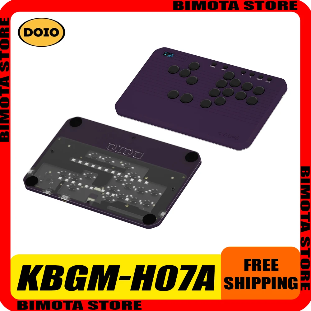 doio hitbox kbgm h07a teclado mecanico multi teclas liga de aluminio gaming keyboard tipo c oled ps5 switch pbt personalizado 01