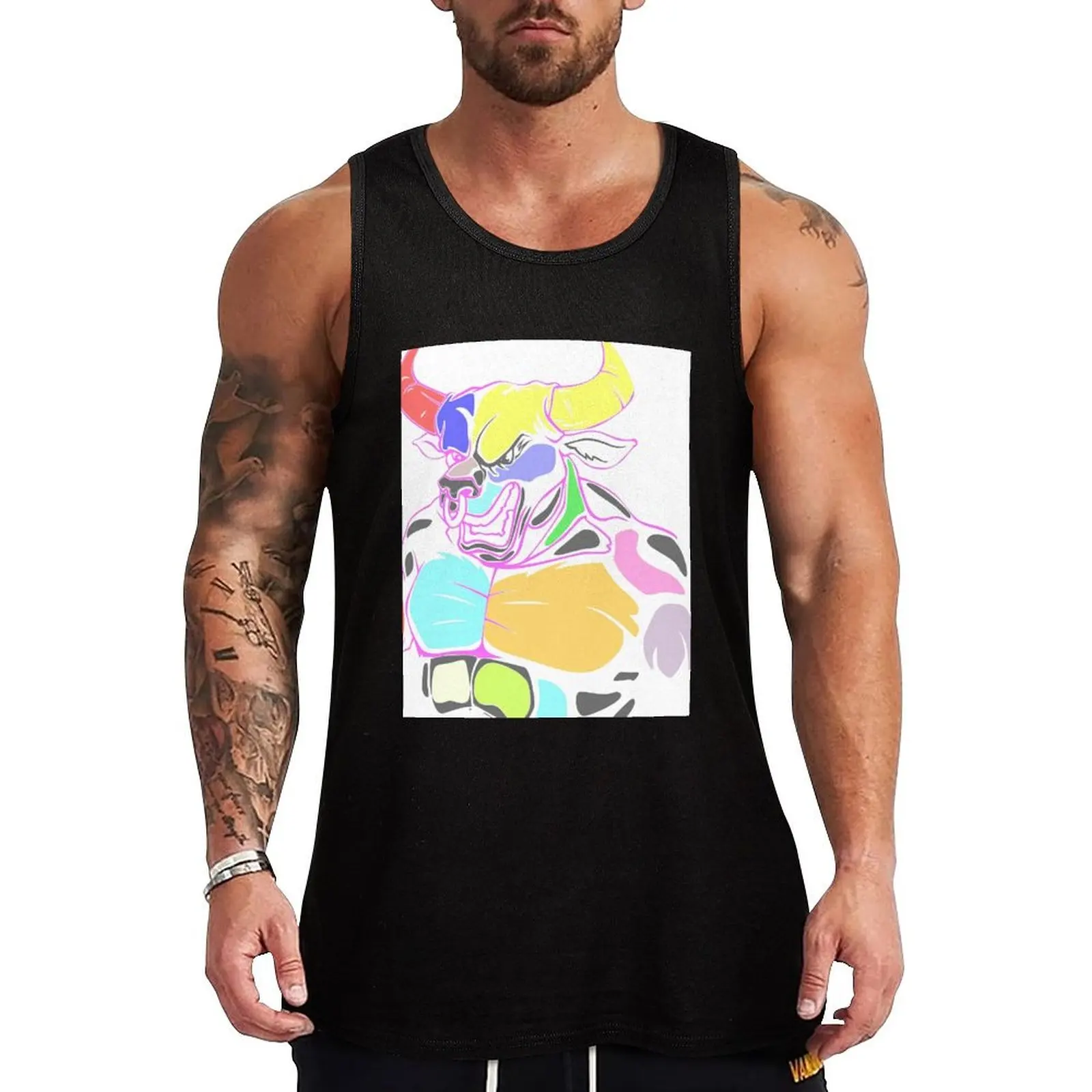 

Bulle colorful Tank Top Basic Sleeveless Casual Tee Solid Lightweight Top