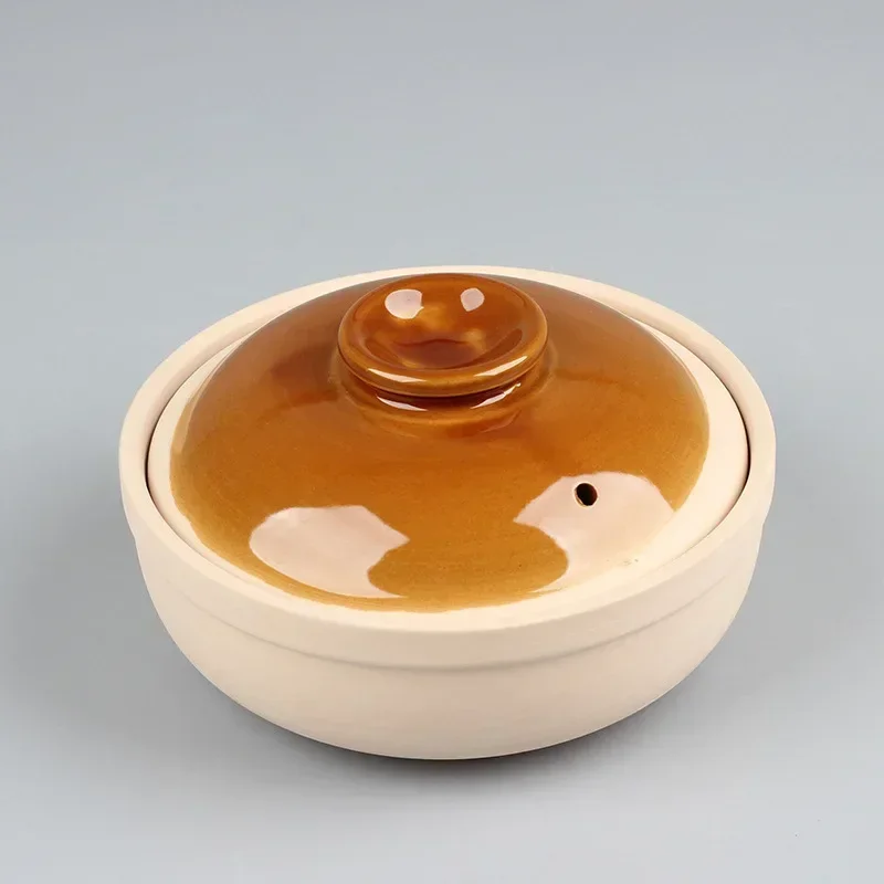 400ml Unglazed clay pot stew pot Congee stew home old style coarse pottery small sand tile pot