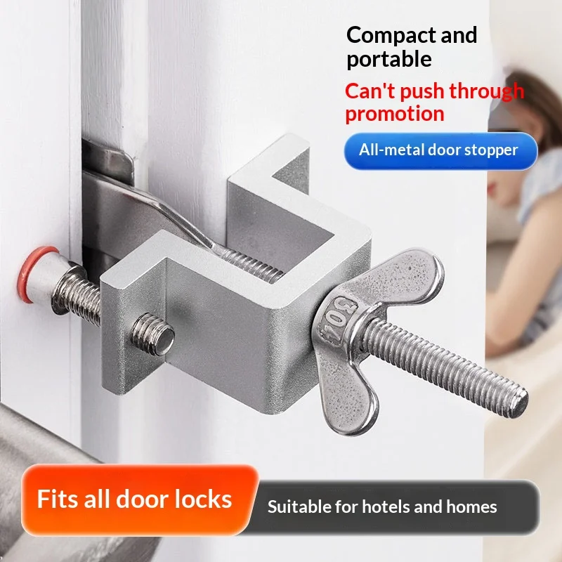 Female Lone Wolf Proof Hotel Door Stopper Door Top Anchor Secure Door Stop For Safety And Privacy