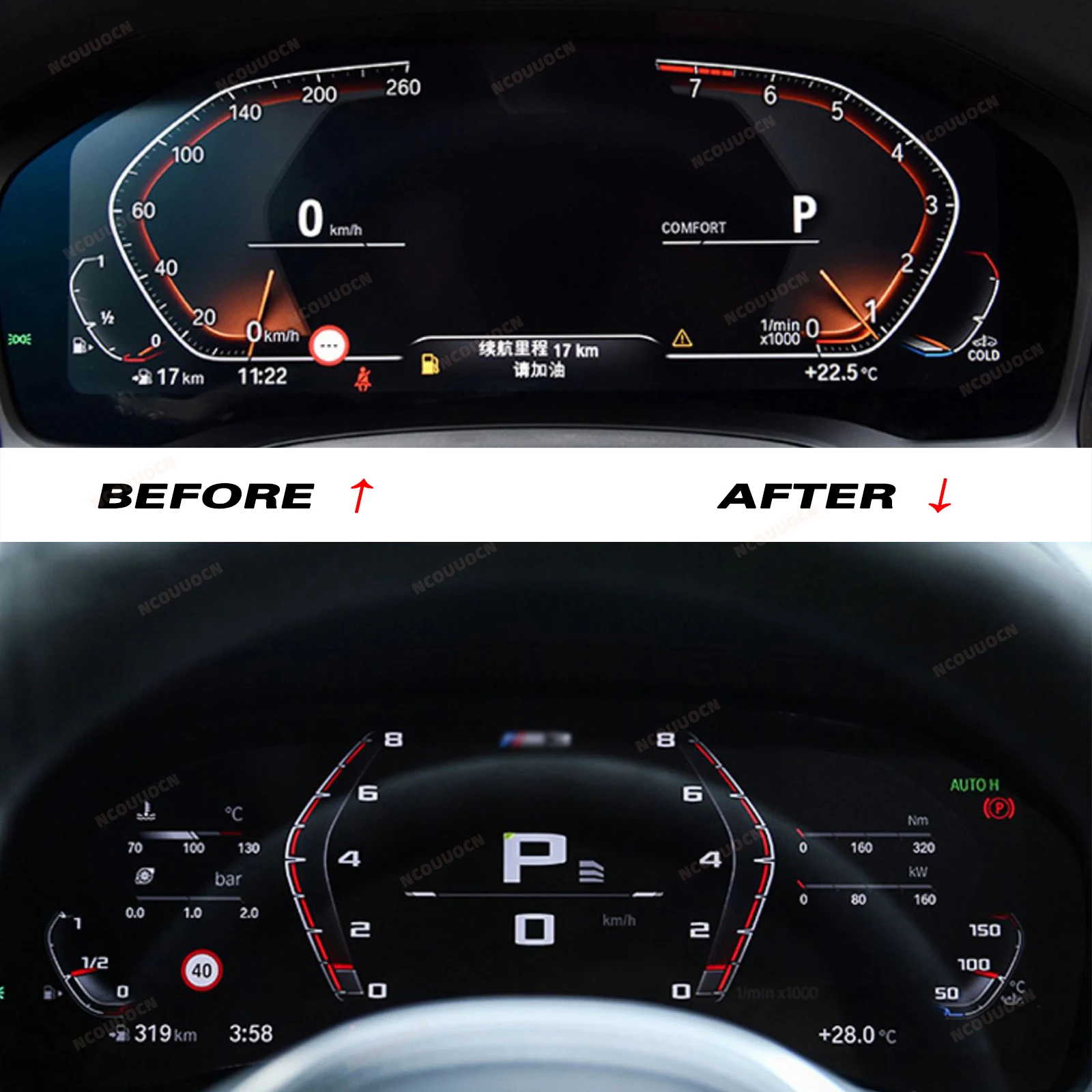 لسيارات BMW M Track Emulator BDC3 رمز الوضع الرياضي لوحة القيادة موضوع ID7 أداة وحدة عالمية G Series 2 3 4 5 6 7 8X3 4 5 6 7