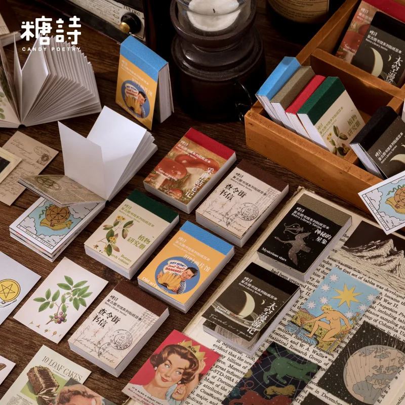 Vintage Stickers book 500 pcs Decorative Stick Labels Decorative Literature Art Planner Diary Junk Journal Supplies