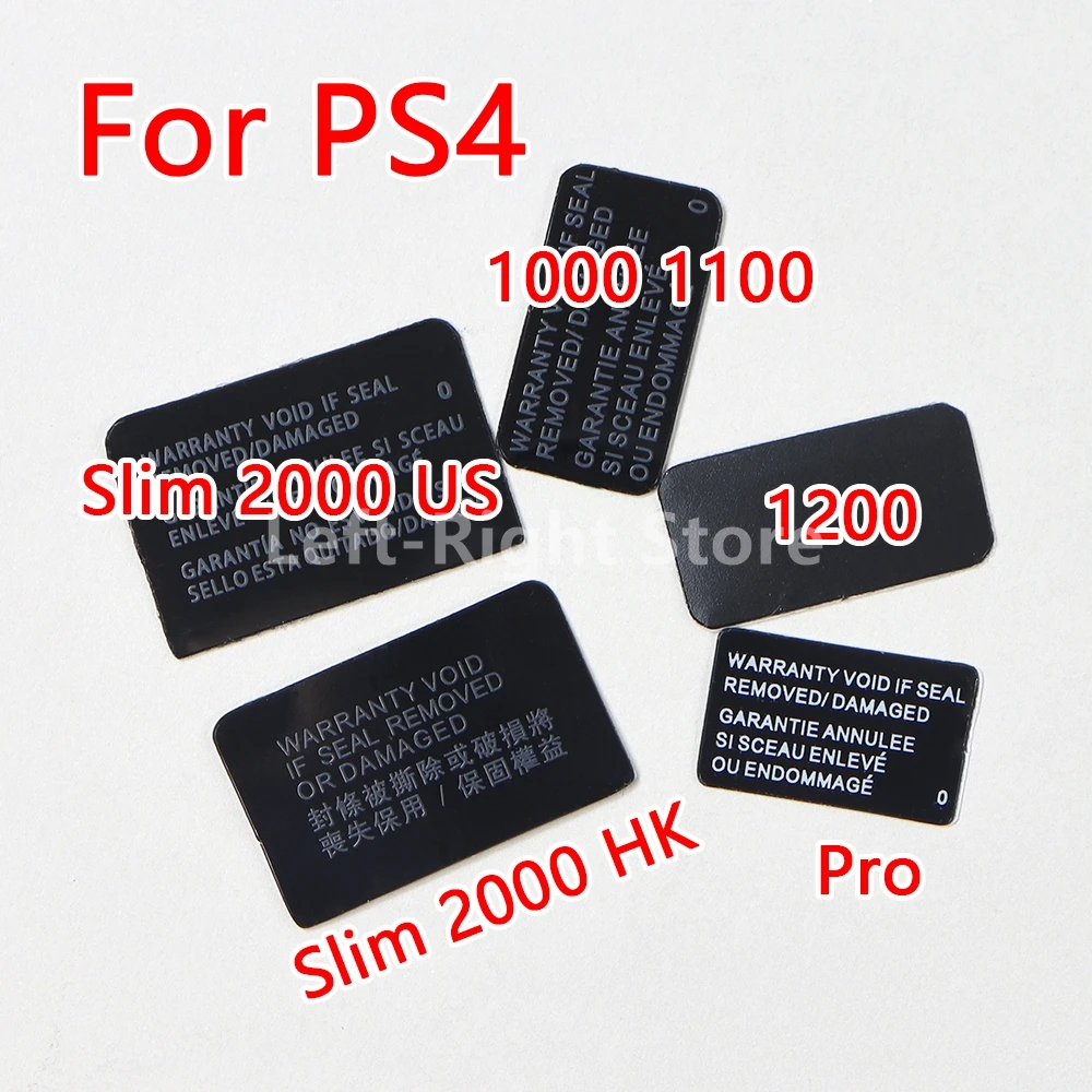 20PCS For PS4 1000 1100/1200/ Pro Console Label Sticker Housing Shell Sticker Lable Seals For PS4 Slim 2000 HK US Sticker