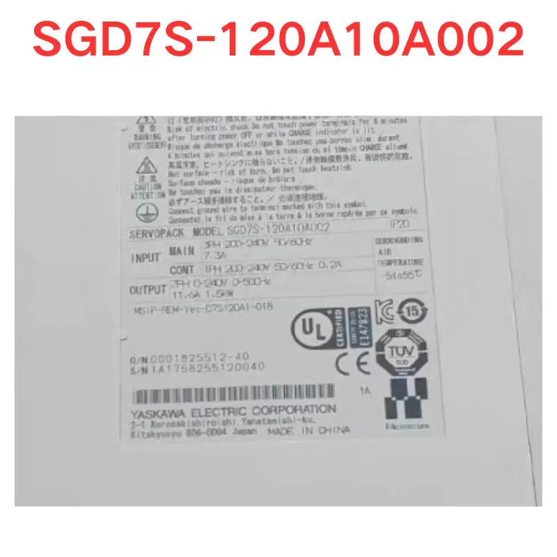 Used OEM disassembled parts SGD7S-120A10A002 Servo driver Functional test OK Fast delivery