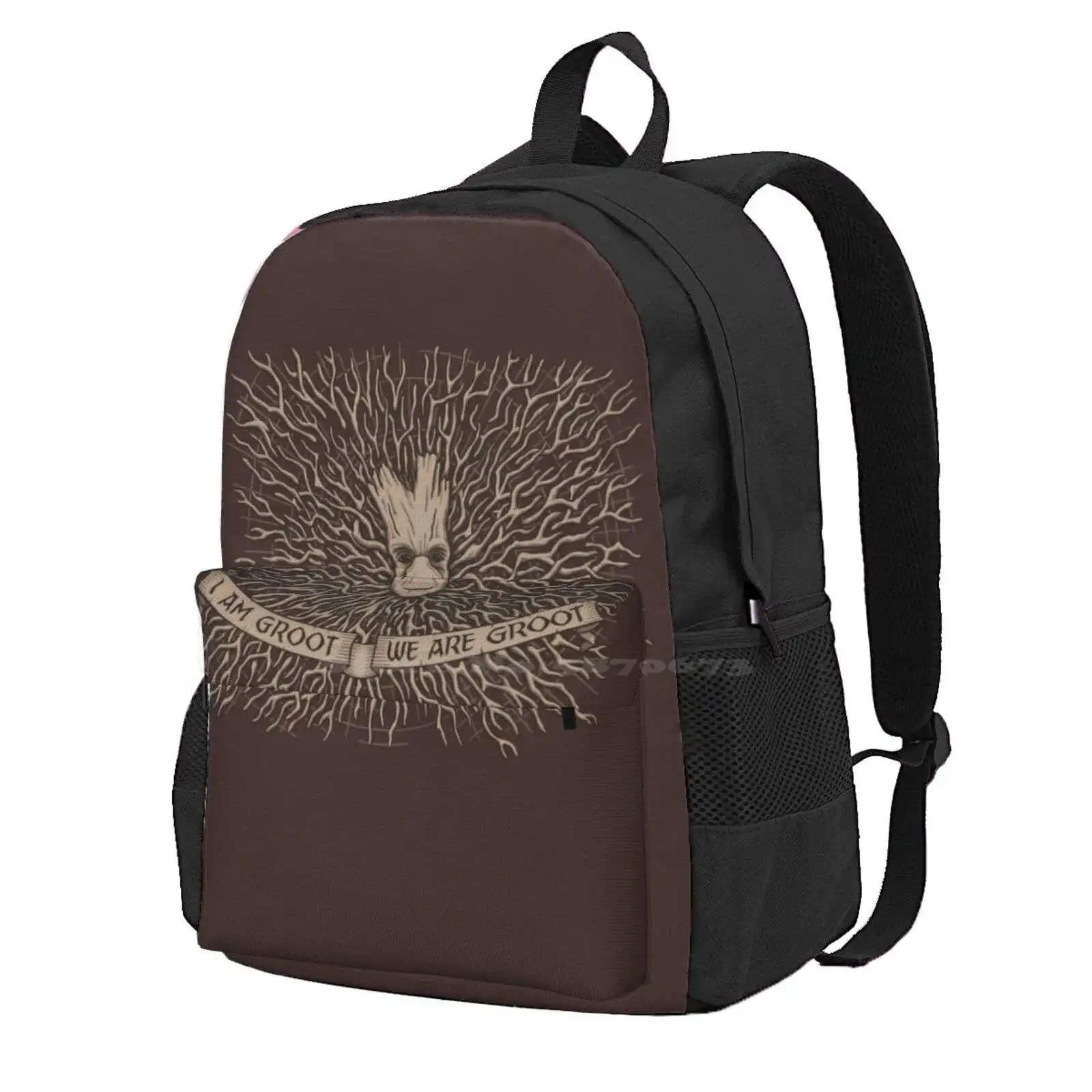 I Am And We Are Hot Sale Schoolbag Backpack Fashion Bags Guardians Sci Fi Galaxy Science Fiction Roots Tree Hero Space Alien