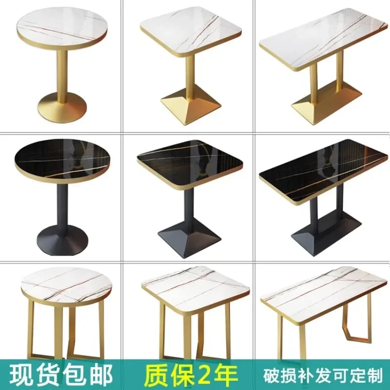 Customized cafe Western restaurant table Fast food snacks Dessert milk tea shop Dining table and chair combination Noodle shop S