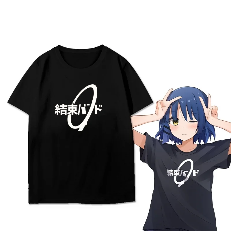 男性と女性のためのブルチロックTシャツ,だぶだぶのカワイイアニメ,コスプレコスチューム,hitori,gotoh,ijichi,nijika,トップス,夏