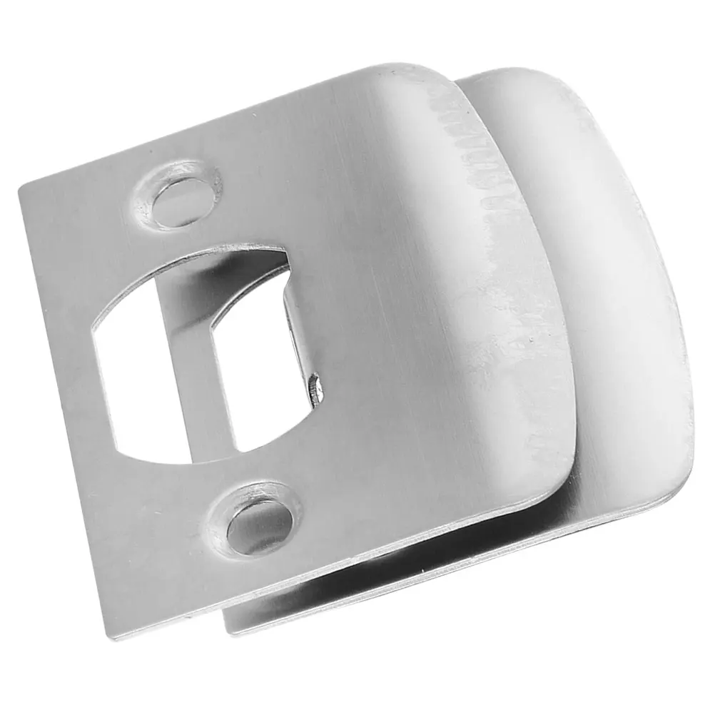 

2pcs Lock Tongue Buckle Stainless Steel Deadbolt Strike Plate Cover Door Reinforcement Hole Filler Swing Doors Hardware