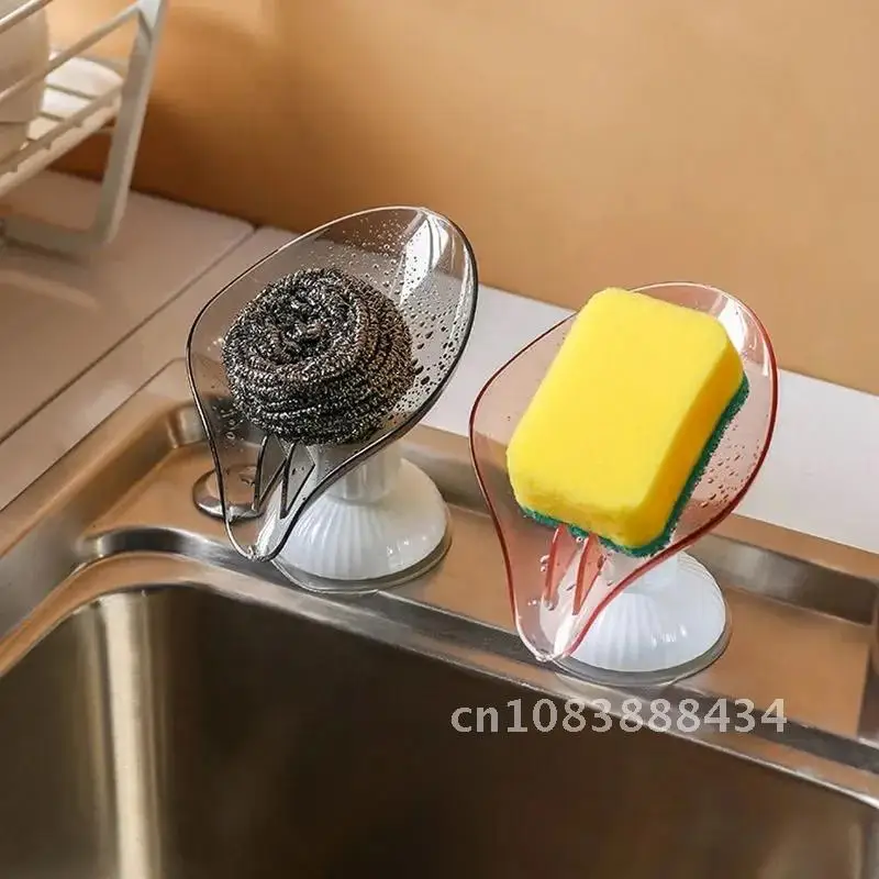 

Leaf Shape Soap Dish Soap Box Soap Holder Sponge Drain Box Shower Soap Holder Sponge Storage Plate Kitchen Bathroom Supplies