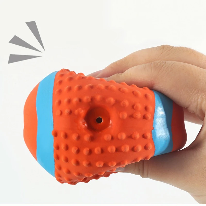 Pet dog toys  Latex soundtrack rugby football volleyball soundtrack toy bite resistant venting squeaky pet cat toy
