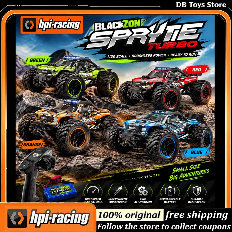 HPI Blackzon 1/20 Spryte Turbo RC Car RTR Ready-to-Run 4WD Brushless Electric Monster Truck Hobby Gift for Adults and Boys gift