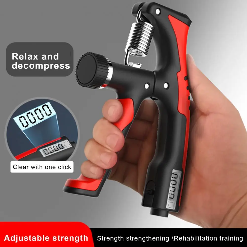 Adjustable Hand Exerciser Digital Grip Strength Trainer with Adjustable Counter for Men Women Forearm Exerciser for Fitness