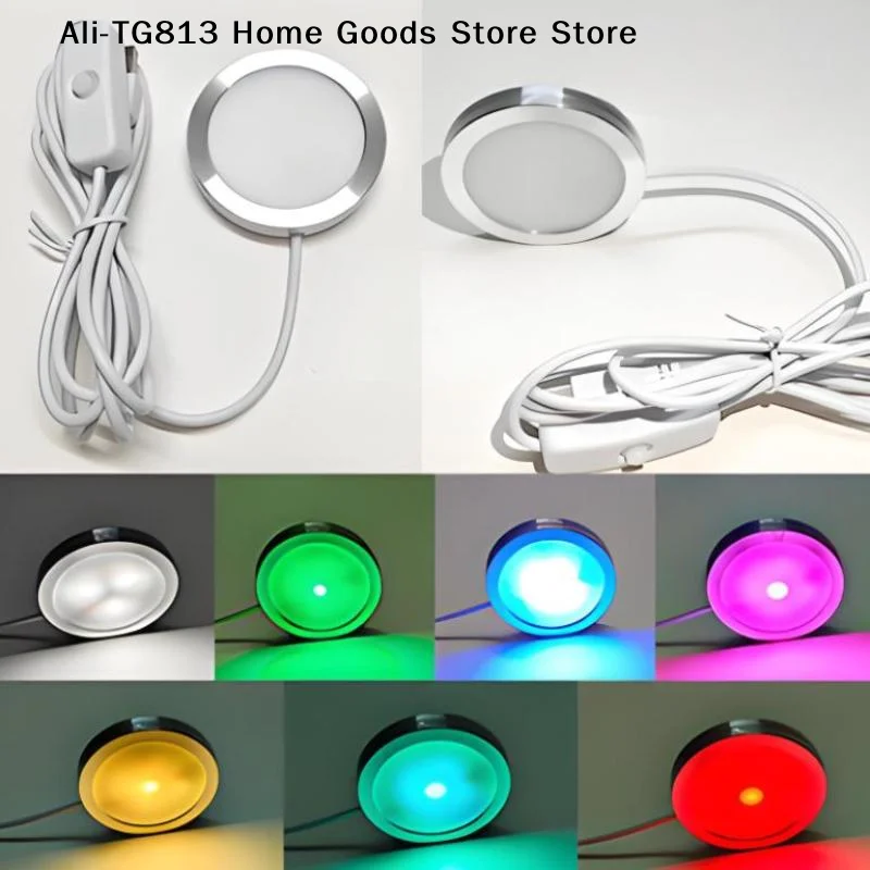 

[TG813]USB Circular Wltra-thin Aluminum Alloy Lamp 5V 3D Printer Accessories Led Light Parts DIY Model Warm White/Multicoour