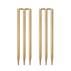 Cricket Stumps Wood Handmade From Solid International Standard Cricket Court Equipment Set Of 3 Stumps 2 Bails