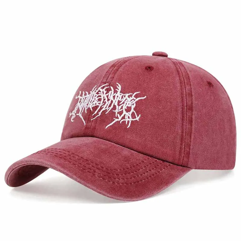 Unisex Brief Stickerei Gewaschen Baseball Caps Frühling Herbst Outdoor Einstellbare Casual Hüte Sonnenschutz Hut Sport Kappe – Detail 5