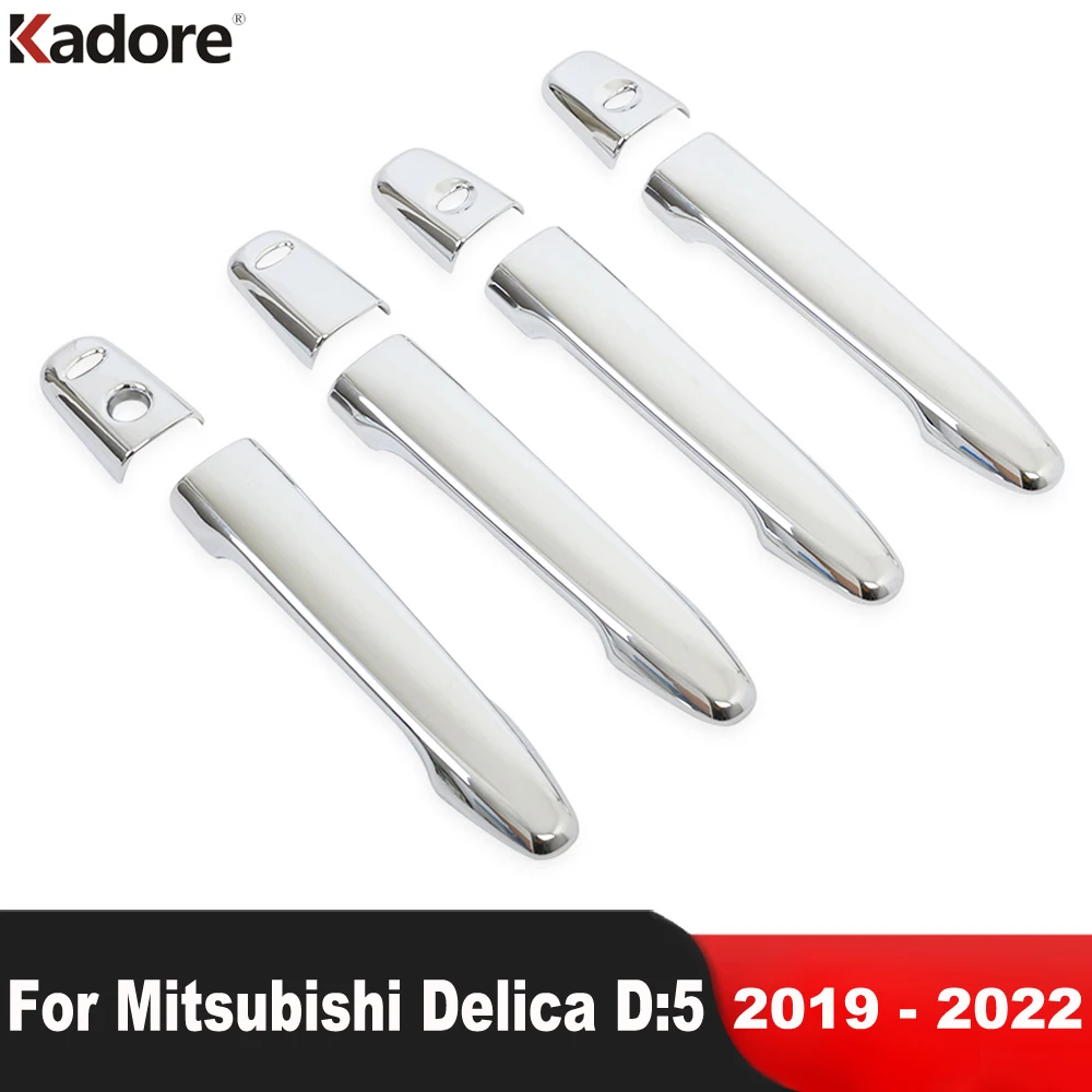 

Для Mitsubishi Delica D:5 2019 2020 2021 2022 хромированная крышка ручки боковой двери автомобиля, декоративная накладка, аксессуары