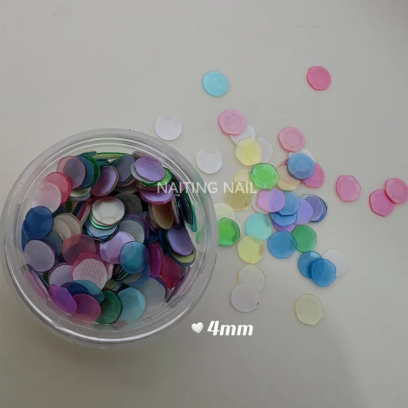 1 Box Dreamy Colorful Circular Ring Pailletten-Nagelzubehör Nageldekoration 3D Nail DIY Nails Pailletten Bunter Nagelsalon – Detail 1
