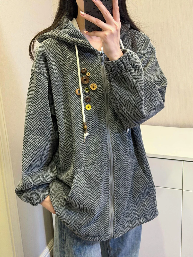 

Мужская утепленная зимняя куртка-кардиган American Style с капюшоном, на молнии, с длинными рукавами, износостойкая, для повседневной носки