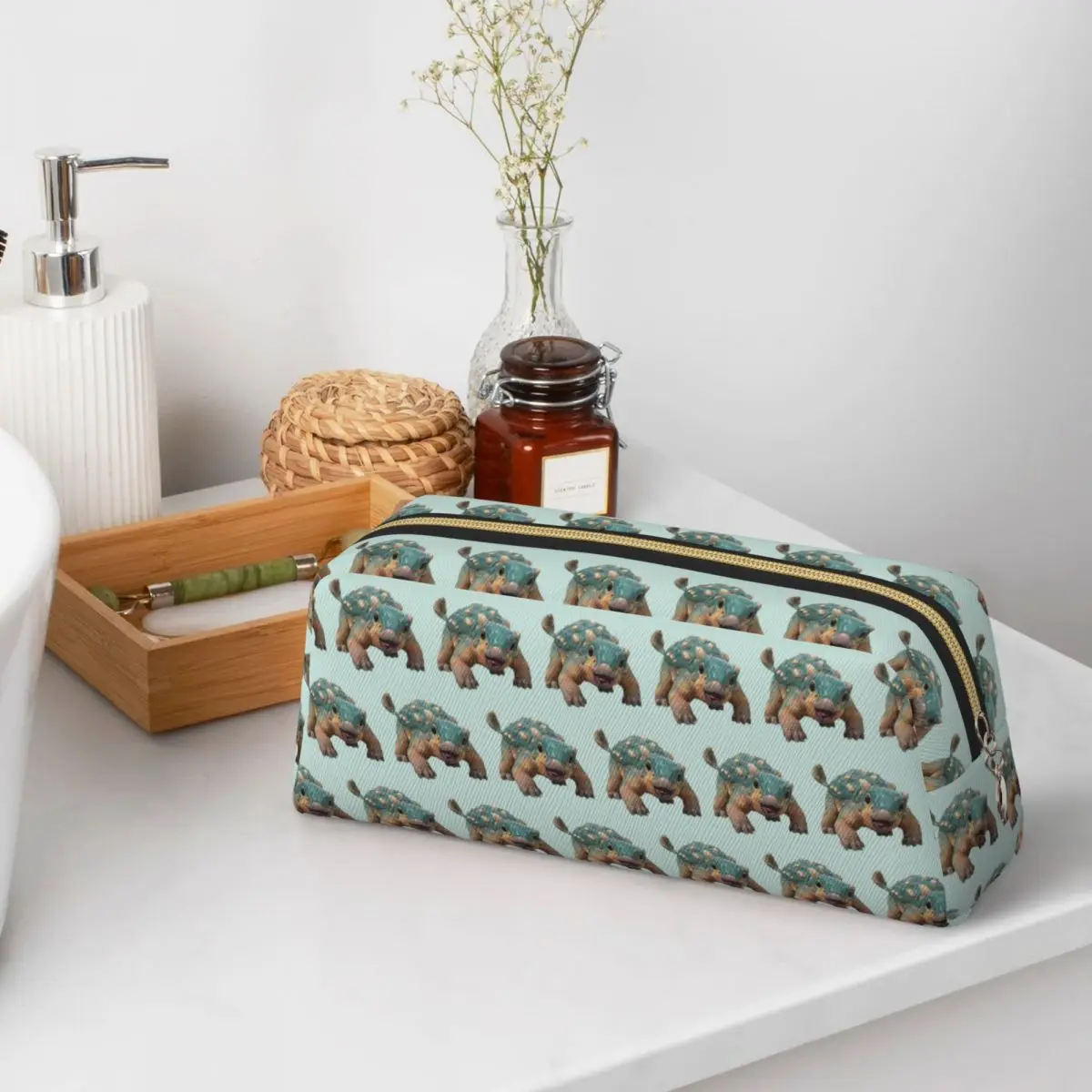 

Bumpy Ankylosaurus Magniventris Pencil Cases for Student Gifts Pen Box Pencil Bag Big Pencil Pouch Storage Stationery Supplies