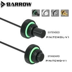 BARROW G1/4 10K Black Silver temperature water stop sealing plug water cooling PC Application Accessories Water TCWD-V1 fitting