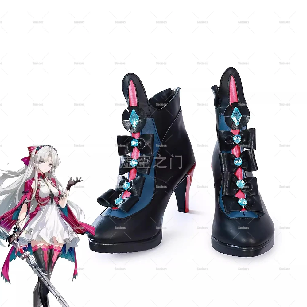 

Cosplay Wuthering Waves Carlotta Cosplay Shoes Short Boots Women Men Halloween Party Role Play Custom Made