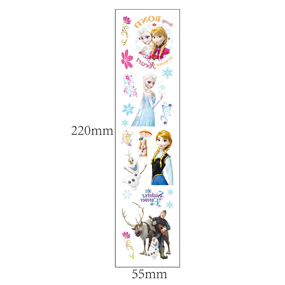 Disney Frozen Temporary Tattoo Stickers Kids Toy Cartoon Elsa Anna  Children Arms Body Art Waterproof Fake Tattoos Party Gifts