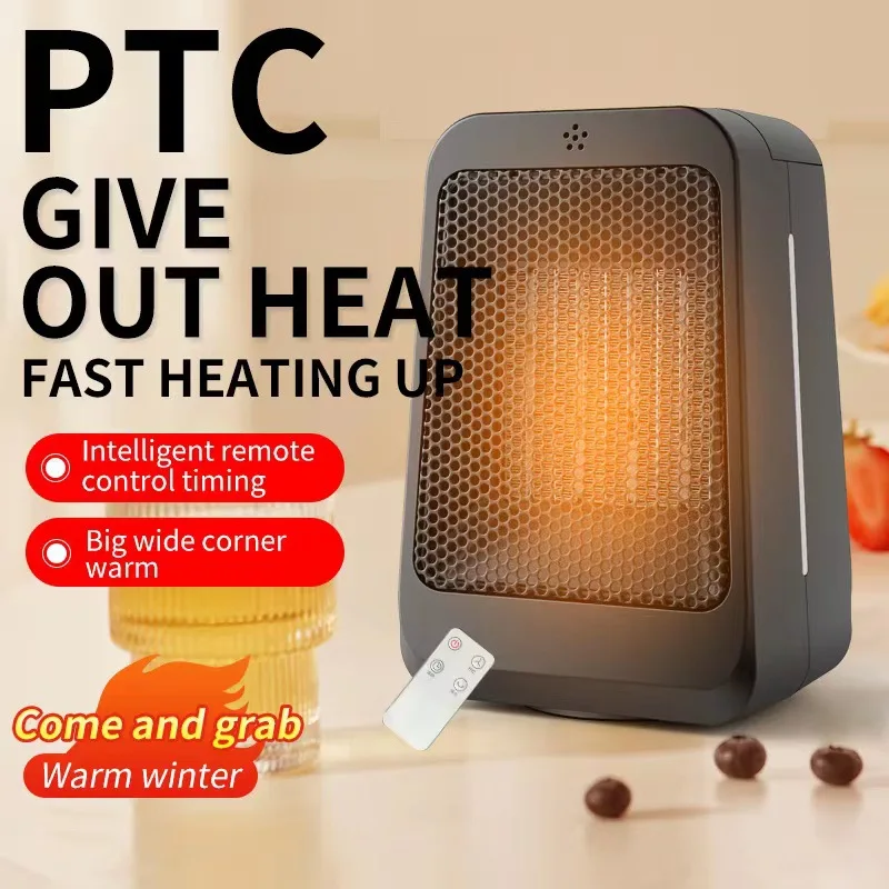 

Portable Electric PTC Fan Heater Bathroom Living Room Fixed Constant Temperature Shake Head Remote Control House Warmer Machine