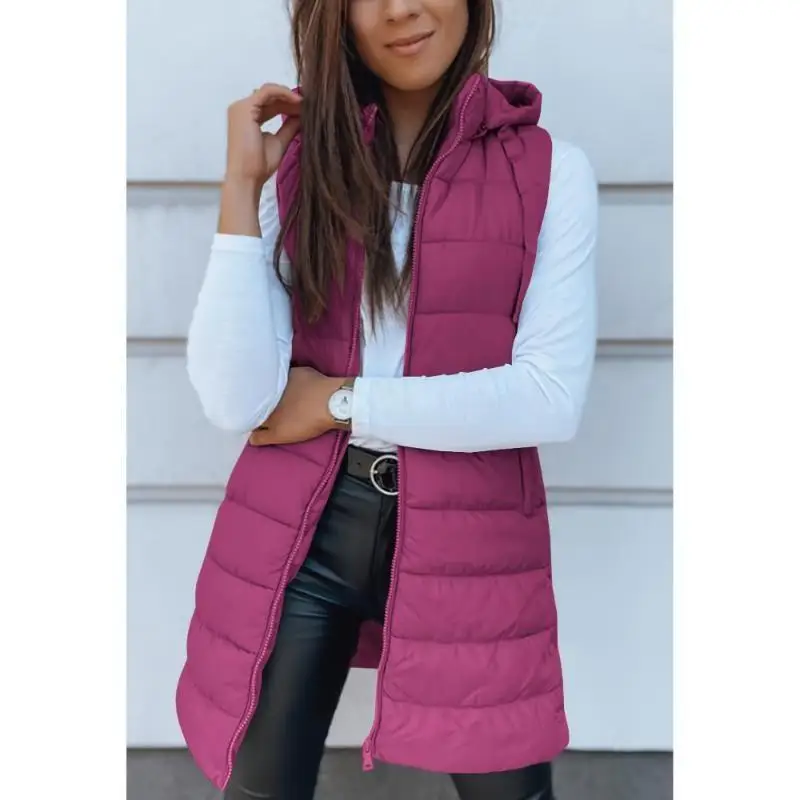Ladies' Winter Warmth Puffer Vest Soft Color Fashionable Inner Wear Regular Length Other Material 100% Vest for Women