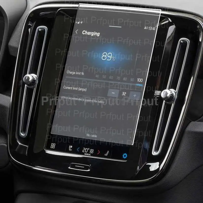 Tempered glass Screen Protector For Volvo C40 2022 9 inch Car infotainment GPS Navigation Center Touch Display