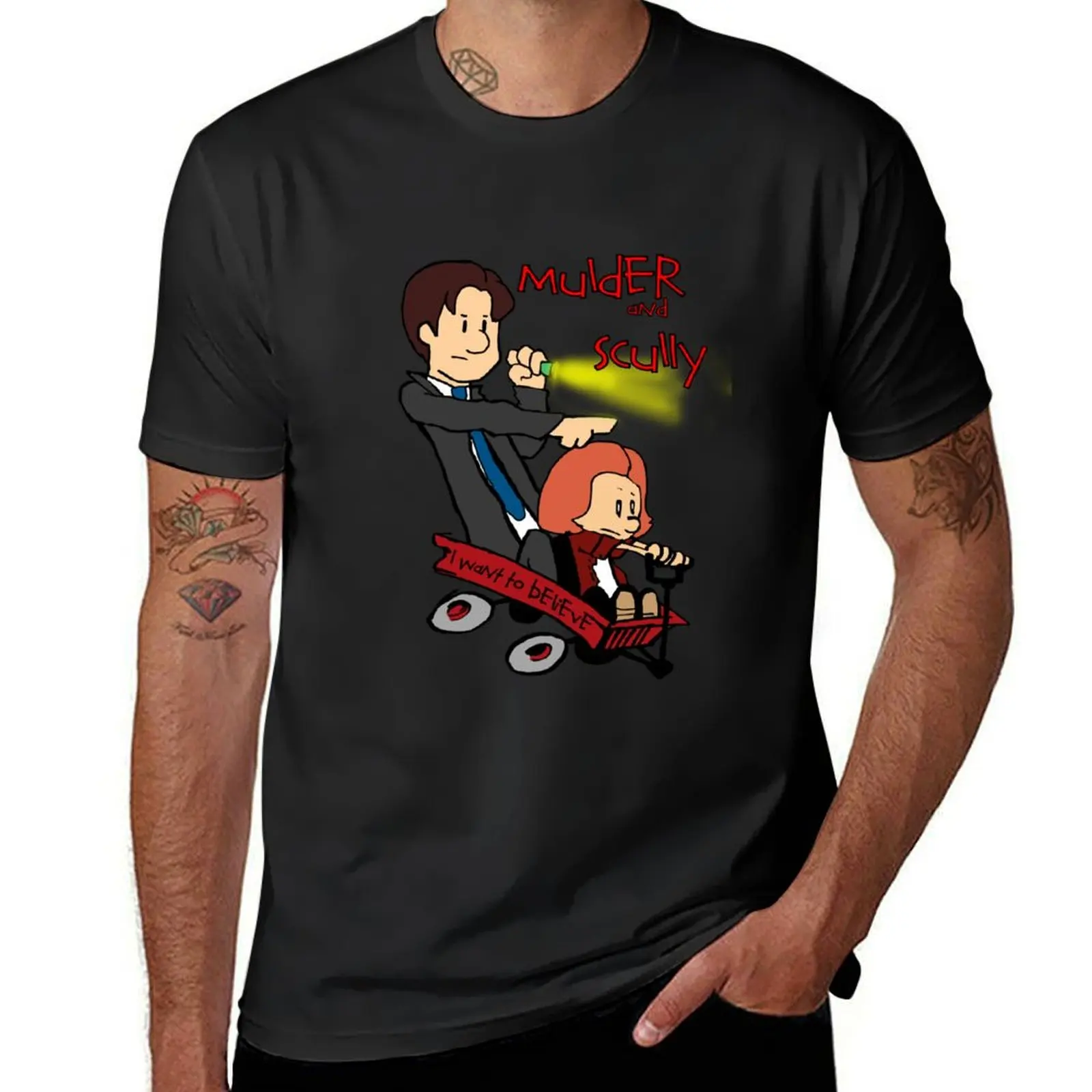 Mulder and Scully T-Shirt Aesthetic clothing summer top t shirts for men