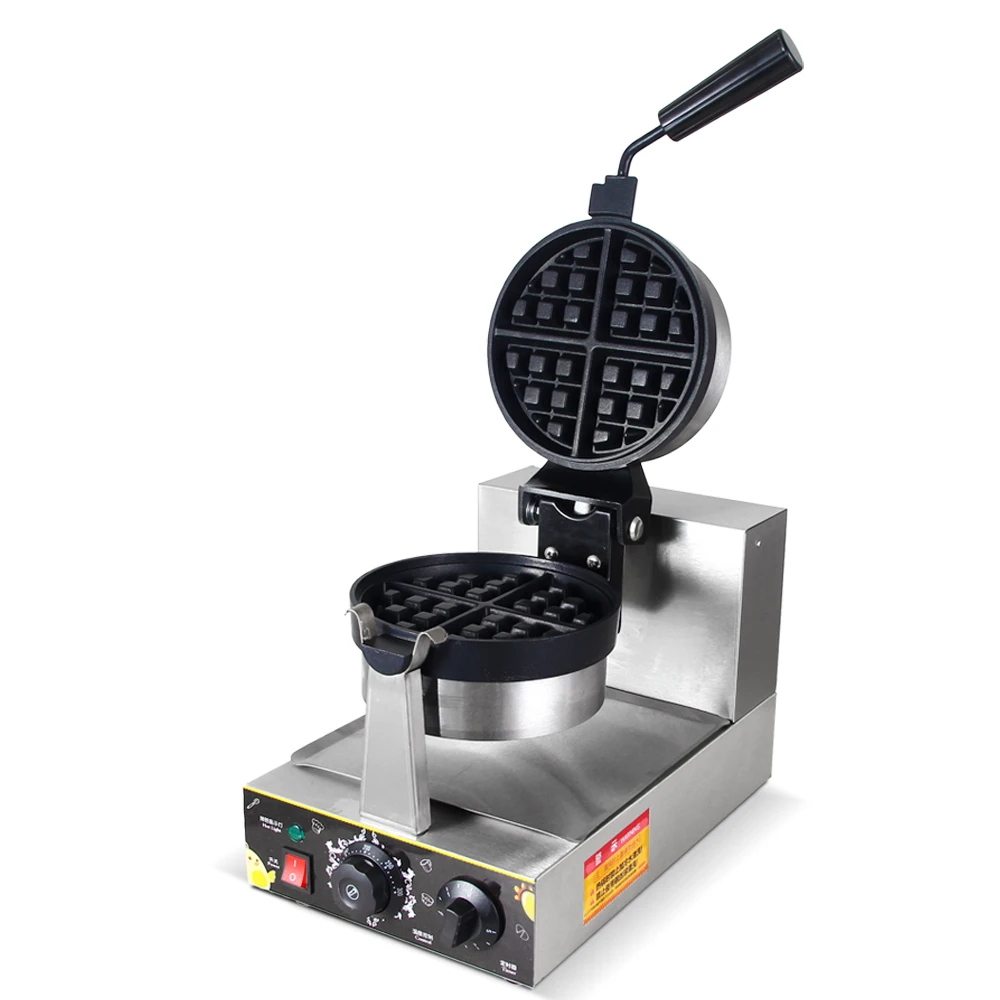 Factory Direct Sale 201 Stainless Steel Single Plate Customize Rotary Chinese Waffle Maker