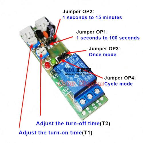 DC 5V 12V 24V Trigger Infinite Cycle Delay Timer Relay Switch Turn On-Off Loop Module 1s-100s/ 0-15Min/ 0-60Min/ 0-24H