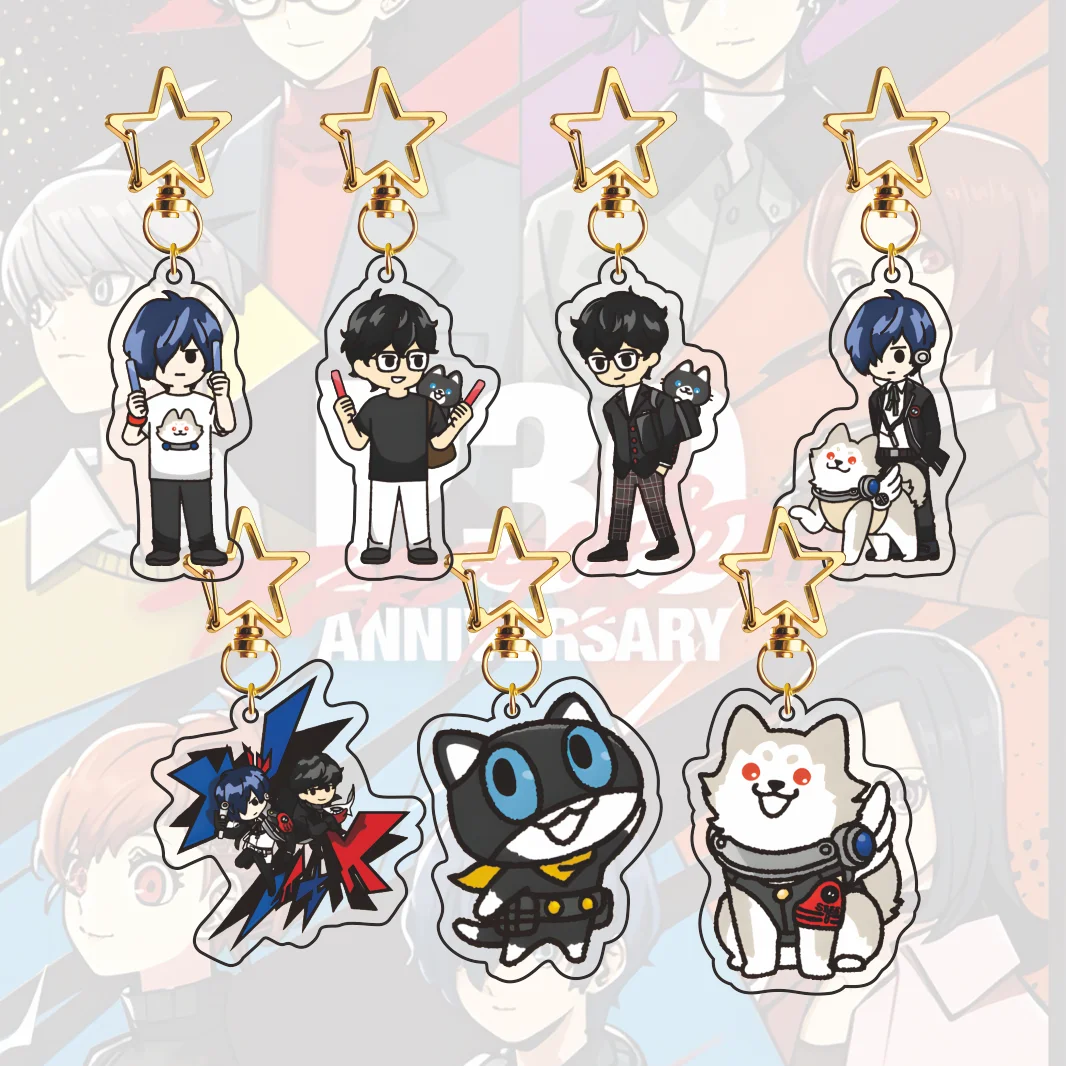 Persona Series Acrylic Keychain Makoto Yuki Morgana Q Version Anime Pendant Backpack Charm Collectible Decor Gift For Persona