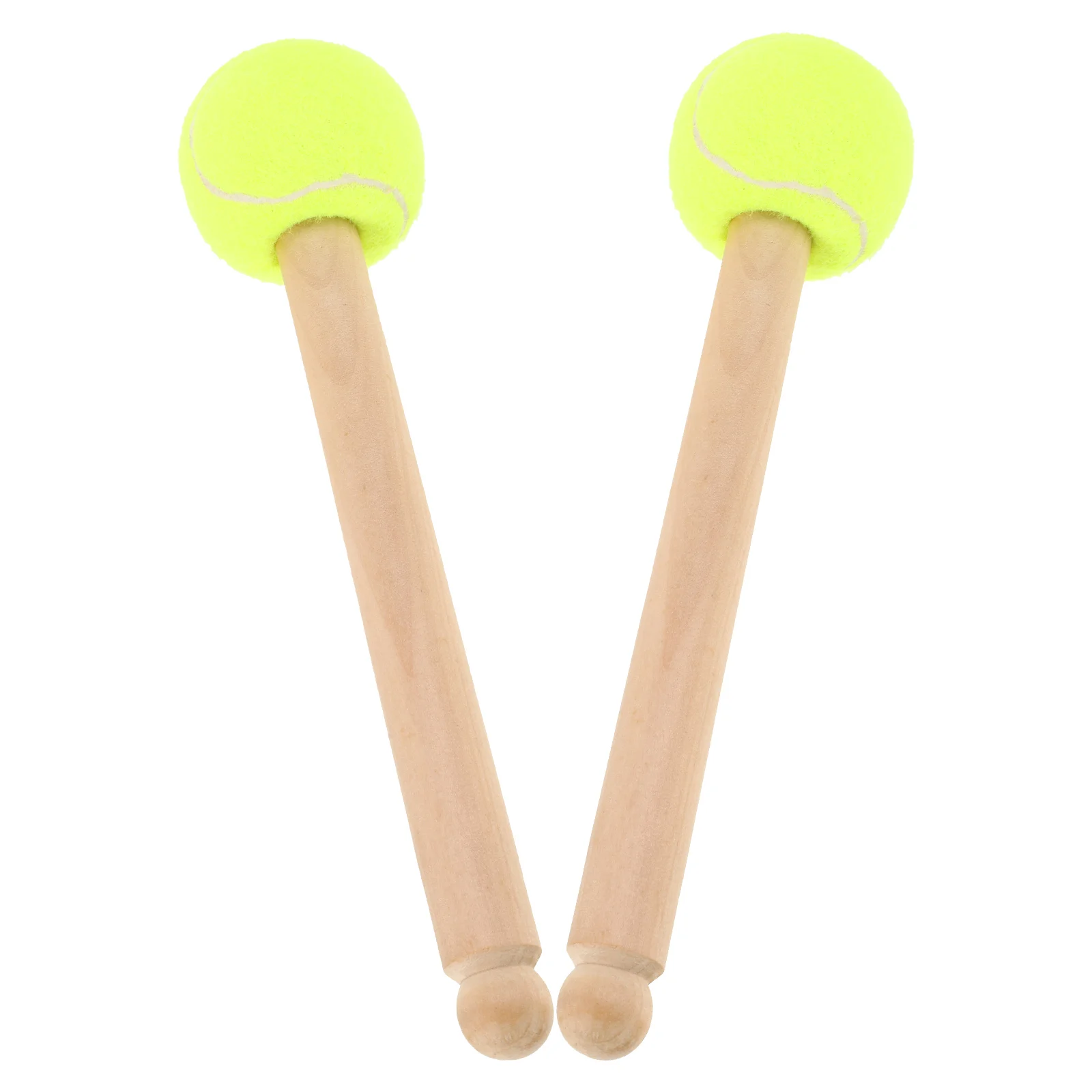 

2pcs Bass Drum Mallet Wooden Handle Felt Head Lightweight Percussion Stick For Drum Set Performance Drumsticks Music Instrument