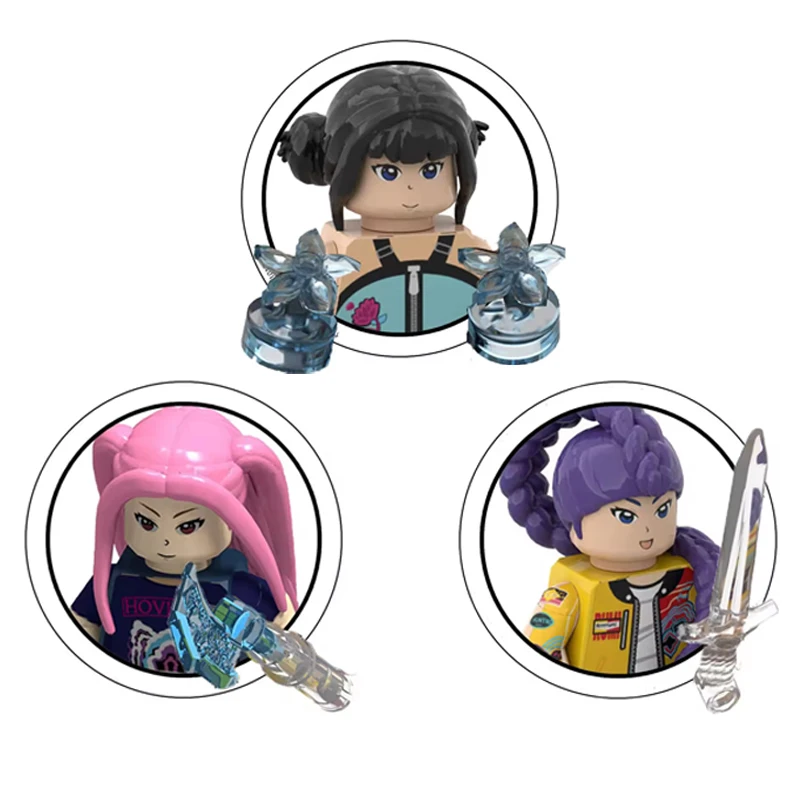 

2025 Kpop Demon Hunters Mini Action Figure Building Blocks Toy Peripherals Desk Decoration Collection Figures Model Toy For Kid